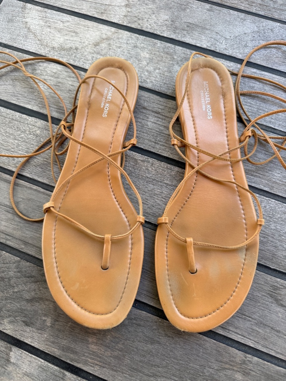 Michael Kors Collection Bradshaw sandal Lace-Up Leather Sandals - Picture 8 of 8